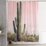 blush sky cactus shower curtain 0