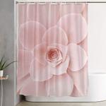 blush succulent shower curtain 0