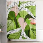 blushing leaves illustration painting shower curtain 0