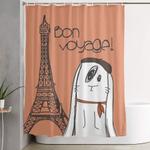 bon voyage shower curtain 0