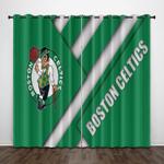 boston celtics curtains pattern blackout window drapes 0