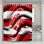 boston red sox flag waves shower curtains 0