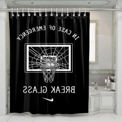 Break Glass Nike Sportwear Shower Curtain Set For Bathroom Decor Gift For Friends