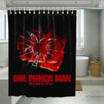 broken glass one punch man shower curtains 0