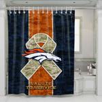 broncos army shower curtains 0