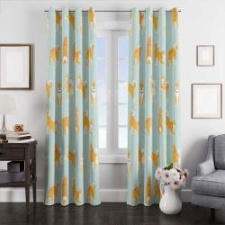 Brown Dog Window Curtain Best Gift For Room Decorations