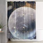 bubble moon shower curtain 0