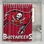 buccaneers red flag pirates nfl shower curtains 0