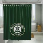 bucks basketball team green shower curtains 0