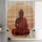 buddha marquetry shower curtain 0