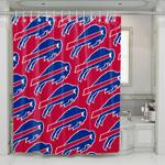 buffalo bills logo pattern shower curtains 0
