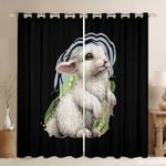 bunny rabbit blackout curtains happy easters day bunny window curtains gift for kids home decoration blackout window curtains 100 polyester 41 7 107 9 0