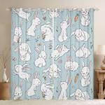bunny rabbit window curtains bunny happy easters day blackout curtains children gift kids gift idea blackout window curtains 100 polyester 41 7 107 9 0