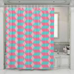 burberry iconic shape pink and blue shower curtains 0