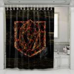 burned vegas golden knights nhl shower curtains 0