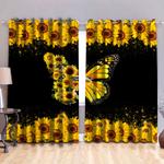 butterfly blackout curtains sunflowers butterflies lovers gift idea blackout window curtains 100 polyester 417 1079 0