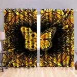 butterfly curtain yellow butterfly sunflowers lovers gift idea blackout window curtains 100 polyester 417 1079 0