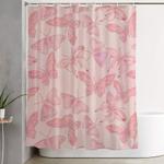 butterfly pattern soft pink pastel shower curtain 0