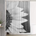 bw sunflower shower curtain 0