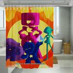 by four brave adventurers universe shower curtains 0