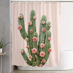 cactus and roses shower curtain 0