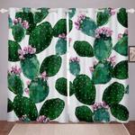 cactus flower plant window curtains catus spiky garden gift to mom blackout window curtains 100 polyester 41 7 107 9 0