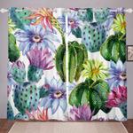 cactus garden flower painting window curtain cactus plan mothers day gift blackout window curtains 100 polyester 41 7 107 9 0