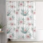cactus rose succulent garden shower curtain 0
