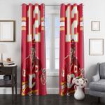 calgary flames player happy nhl window curtain 0