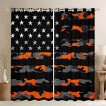 camouflage american flag pattern curtains set house gift decor patriot blackout window curtains 100 polyester 41 7 107 9 0