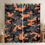 camouflage blackout curtain orange and black blackout curtain camo pattern curtain home decoration blackout window curtains 100 polyester 41 7 107 9 0