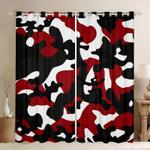 camouflage blackout curtain red white black pattern window curtain colorful curtain home decor blackout window curtains 100 polyester 41 7 107 9 0