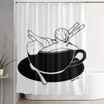 cappuccino bath shower curtain 0