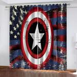 captain america curtains cosplay blackout window drapes room decoration 0
