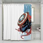 captain america x captain marvel shower curtains 0