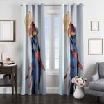 captain marvel art window curtains 0