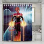 captain marvel galaxy shower curtains 0