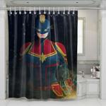 captain marvel with mask shower curtains 0