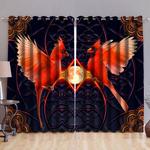 cardinal bird couple northern red cardinal curtain for room decor blackout window curtains 100 polyester 417 1079 0