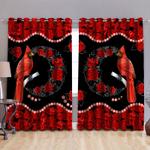 cardinal blackout curtains cardinal bird with rose flowers bird lovers blackout window curtains 100 polyester 417 1079 0