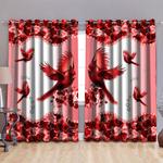 cardinal pattern blackout curtains red birds window curtains home decoration gift for cardinal lover blackout window curtains 100 polyester 417 1079 0