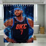 carmelo anthony okc nba shower curtains 0