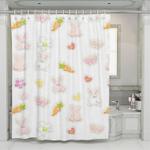 carrot rabbit and butterfly live shower curtains 0
