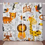 cartoon animals blackout curtains for kids childrens elan cartoon window curtain home decoration blackout window curtains 100 polyester 41 7 107 9 0