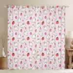 cartoon bear strawberry pattern blackout curtains chibi bear window decoration childrens room decoration blackout window curtains 100 polyester 41 7 107 9 0