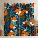 cartoon chibi fox blackout curtains love fox window decoration fox lovers gift birthday gift idea blackout window curtains 100 polyester 41 7 107 9 0
