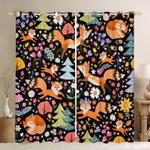 cartoon fox blackout curtains chibi fox wild animal childrens room decoration fox lovers gift idea blackout window curtains 100 polyester 41 7 107 9 0