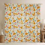 cartoon fox pattern blackout curtains fox wild animal curtains window decoration fox dad mom gift idea blackout window curtains 100 polyester 41 7 107 9 0