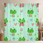 cartoon frog pattern blackout curtains chibi frog window decoration frog dad mom gift idea blackout window curtains 100 polyester 41 7 107 9 0