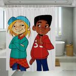 cartoon gerald and helga hey arnold nickelodeon shower curtains 0